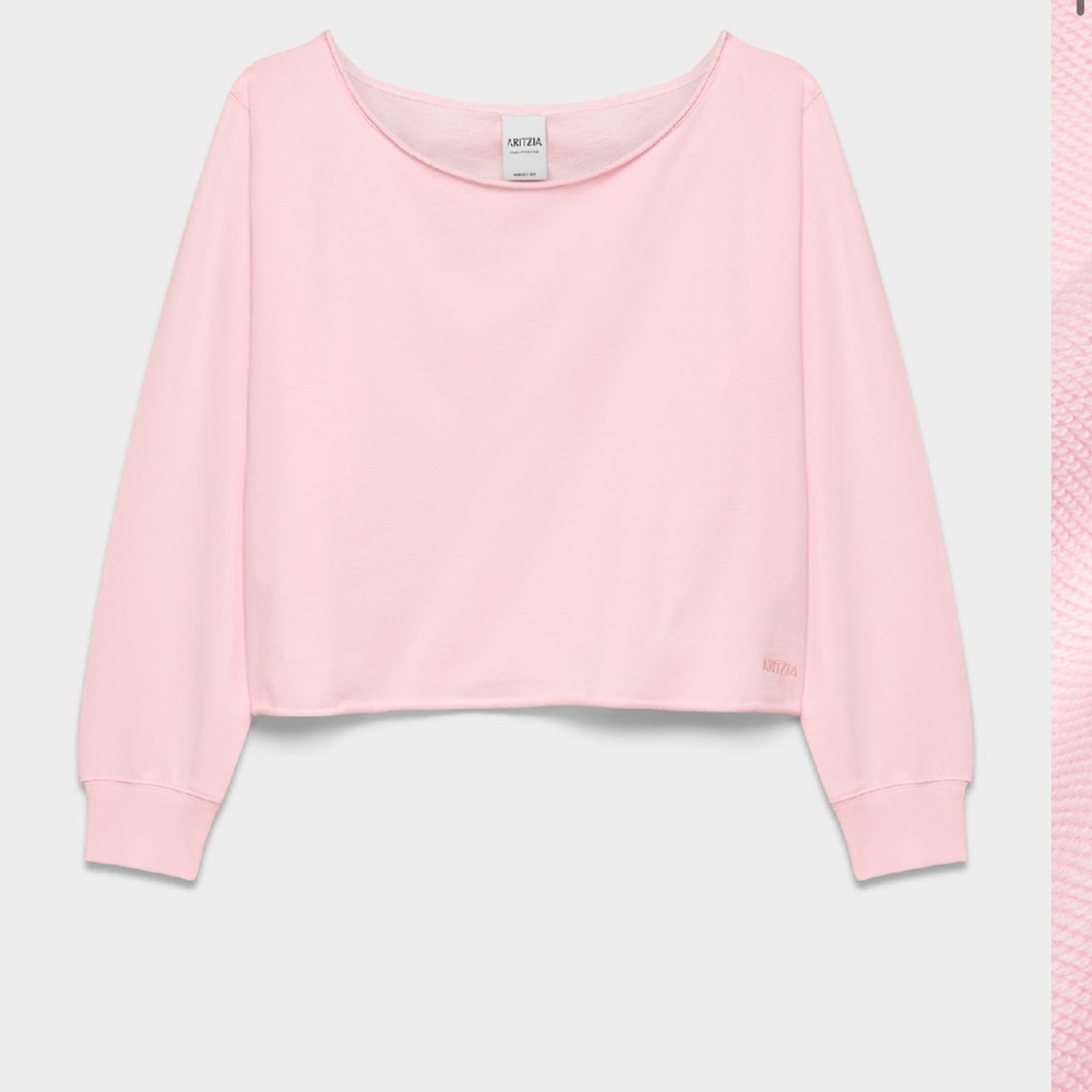 SOLD ❌ Aritzia TNA Terry Fleece off-shoulder sweatshirt